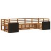 vidaXL Set canapea sectională 7 pcs natural Lemn Solid de Acacia