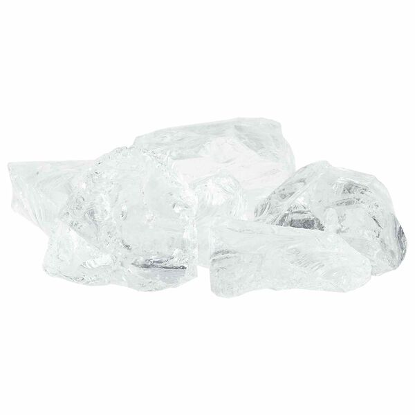 vidaXL Pietre de Grădină Alb 12 cm Sticlă