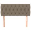 vidaXL Tăblie de pat, gri taupe, 100x7x78/88 cm, textil