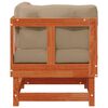 vidaXL Sofa de colț pentru grădină Lemn masiv de pin Maro Ceară