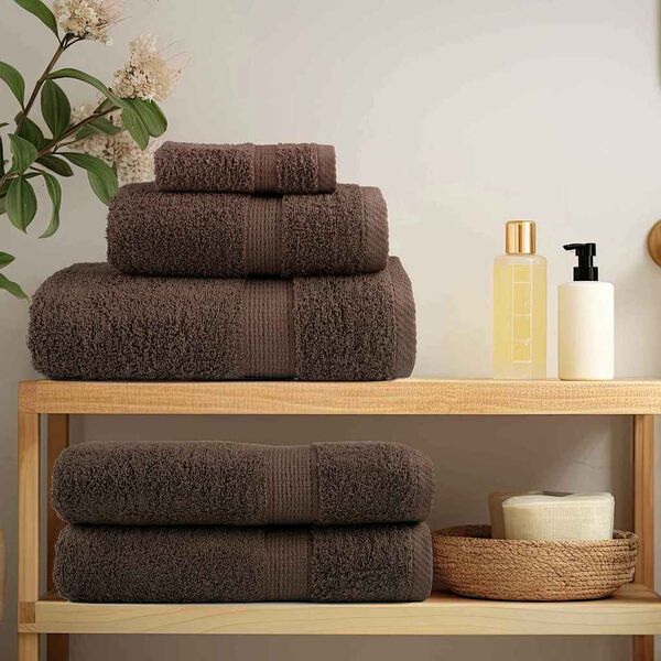 vidaXL Prosoape de spalare SOLUND Maro Bumbac