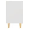 vidaXL Noptiere cu picioare lemn masiv, 2 buc., alb, 40x30x50 cm