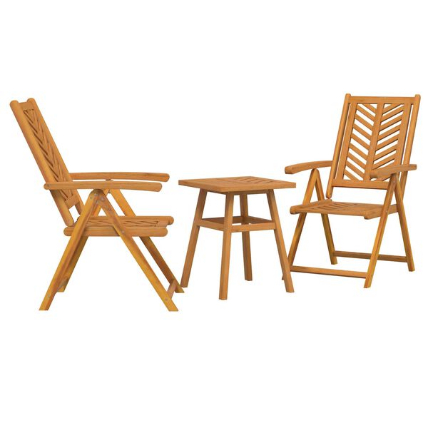vidaXL Set de masă pentru grădină 3 pcs Maro Lemn Solid de Acacia