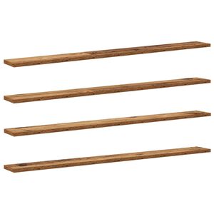 vidaXL Raft pentru cărți 3 niveluri 4 buc. 100 x 10 x 1,5 cm Maro