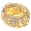 vidaXL Cabluri luminoase 400 LED-uri Alb cald 40 m