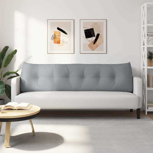 vidaXL Perna pentru spate Gri deschis 180 x 24 x 50 cm țesătură