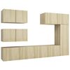 vidaXL Set dulapuri TV, 6 piese, stejar sonoma, lemn prelucrat