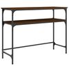vidaXL Măsuță consolă, stejar maro, 100x35,5x75 cm, lemn prelucrat