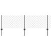 vidaXL Gard cu St&acirc;lp Gri 0,6 x 25 m Oțel și PVC