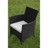 vidaXL Set mobilier de exterior cu perne, 5 piese, negru, poliratan