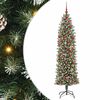 vidaXL Copac Artificial Slăb de Crăciun Verde și alb 180 cm