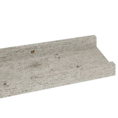vidaXL Rafturi de perete, 4 buc., gri beton, 60x9x3 cm