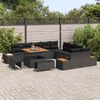 vidaXL Set de canapele pentru grădină 13 pcs Negru Rattan poli