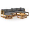 vidaXL Set mobilier grădină cu perne, 7 piese, lemn masiv de acacia