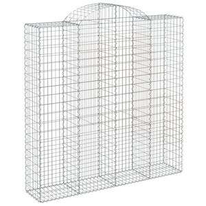 vidaXL Coș gabion arcuit 200x50x200/220 cm fier galvanizat