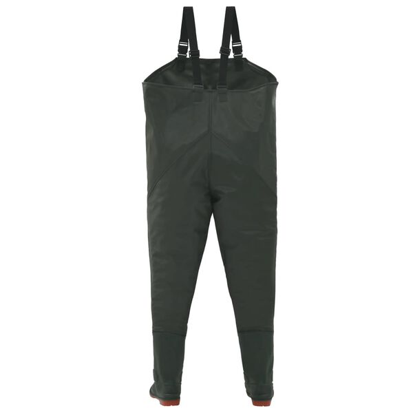 vidaXL Pantaloni de v&acirc;nătoare cu cizme, verde, mărime 40