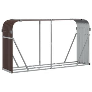 vidaXL Suport pentru bușteni, maro, 180x45x100 cm, oțel galvanizat