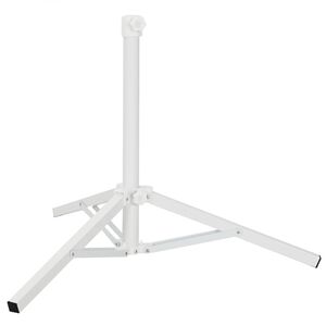 vidaXL Trepied pentru Parasol Alb Oțel for 25-32 mm Pole