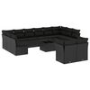 vidaXL Set mobilier de grădină cu perne, 13 piese, negru, poliratan