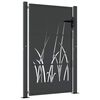 vidaXL Poartă de grădină antracit 100x125 cm oțel model iarbă
