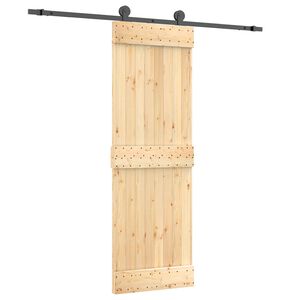 vidaXL Ușă glisantă 70 x 210 cm Lemn de Pin Solid (Nefinisat)