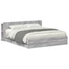 vidaXL Cadru de pat cu depozitare cu headboard Sonoma gri 200 x 200 cm