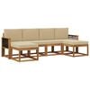 vidaXL Set de canapele de exterior 6 buc. Natural și Bej Poliester