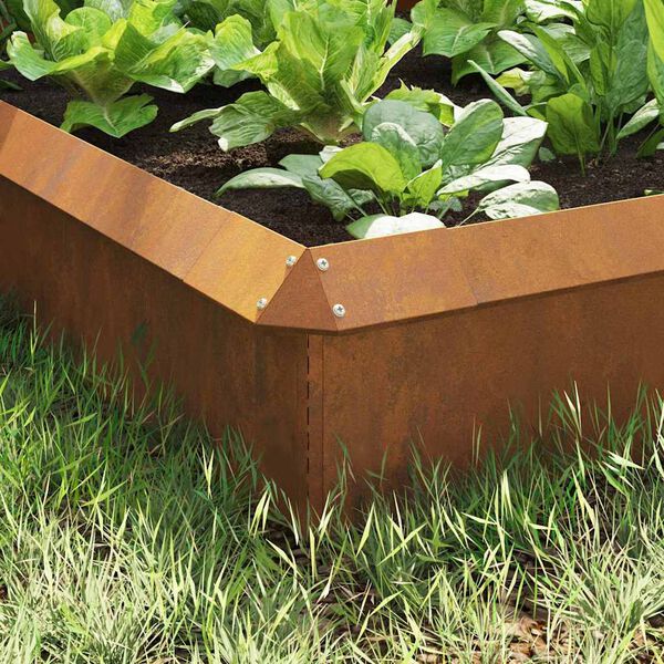 vidaXL Garduri pentru melci 8 pcs Ruginit Oțel rezistent de intemperii