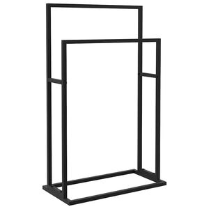 vidaXL Suport de prosoape autonom, negru, 48x24x78,5 cm, fier