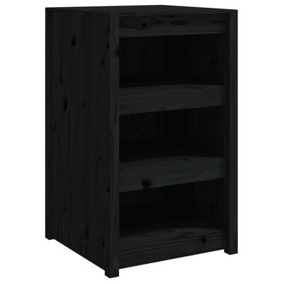 vidaXL Dulap bucătărie de exterior negru, 55x55x92 cm, lemn masiv pin