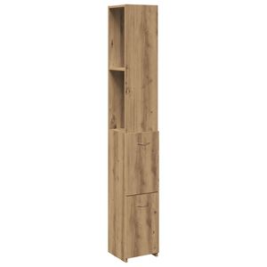 vidaXL Dulap pentru baie stejar artizanal 25x25x170 cm lemn prelucrat