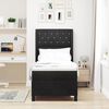 vidaXL Pat cu arcuri cu saltea cu headboard Negru 80 x 200 cm Catifea