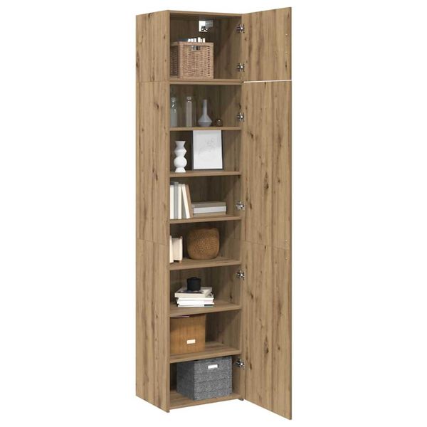 vidaXL Bufet 3 pcs Stejar Artizanal