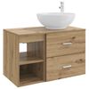 vidaXL Set de mobilier pentru baie 2 buc. Stejar Artizanal