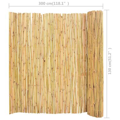 vidaXL Gard din bambus, 300 x 130 cm