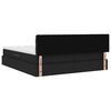 vidaXL Pat cu storage cu saltea Negru 200 x 200 cm Piele artificială