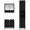 vidaXL Set de mobilier pentru baie 3 pcs Stejar Negru Lemn compozit