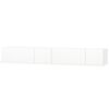 vidaXL Comode TV, 2 buc, PAL, 120x40x34 cm, alb extralucios