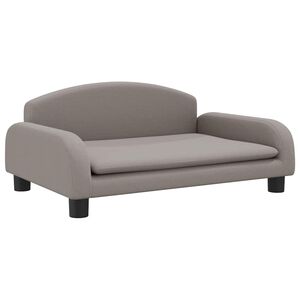 vidaXL Pat de c&acirc;ini, gri taupe, 70x45x30 cm, textil
