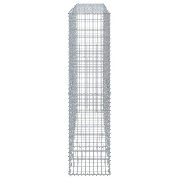 vidaXL Coș gabion cu capac, 300x50x200 cm, fier galvanizat