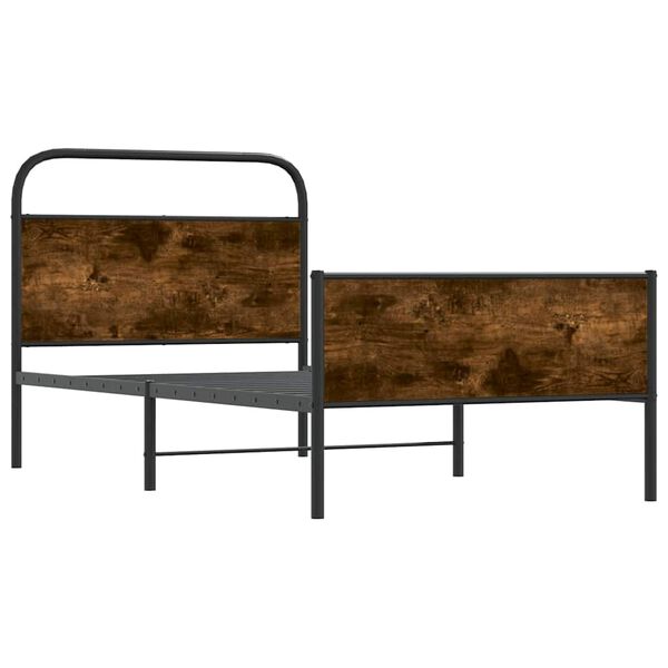 vidaXL Cadru pat fără saltea, stejar sonoma 100x190 cm lemn prelucrat