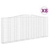 vidaXL Coșuri gabion arcuite 8 buc. 400x30x160/180 cm fier galvanizat