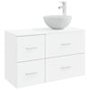 vidaXL Set de mobilier pentru baie 2 buc. Alb Lemn prelucrat