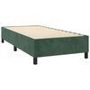 vidaXL Pat box spring cu saltea, verde &icirc;nchis, 90x190 cm, catifea