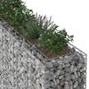 vidaXL Pat ridicat din gabion 3 pcs Argintiu 250 x 50 x 150 cm