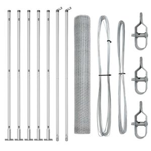 vidaXL St&acirc;lp de gard. Argintiu