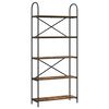 vidaXL Raft pentru cărți 5 niveluri 80 x 30 x 183 cm Lemn prelucrat