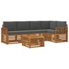 vidaXL Set de canapele de exterior 6 buc. Natural și Antracit