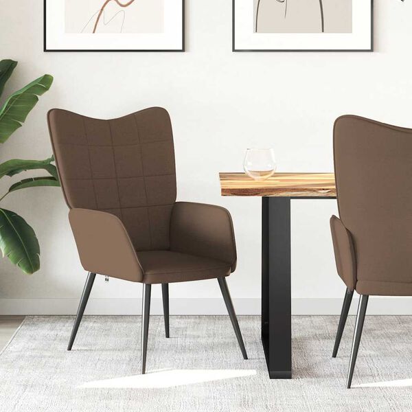 vidaXL Scaun de relaxare, maro, material textil