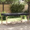 vidaXL Copertă pentru masă Simplu Negru 102 x 202 x 15 cm țesătură